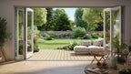 Aluminum Bifold Door 240"Wx96"H - OUT SWING FROM EXTERIOR VIEW image 4