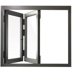 Gomez Doors Aluminum Bifold Window 60"Wx36"H - OUT SWING FROM EXTERIOR VIEW image 0