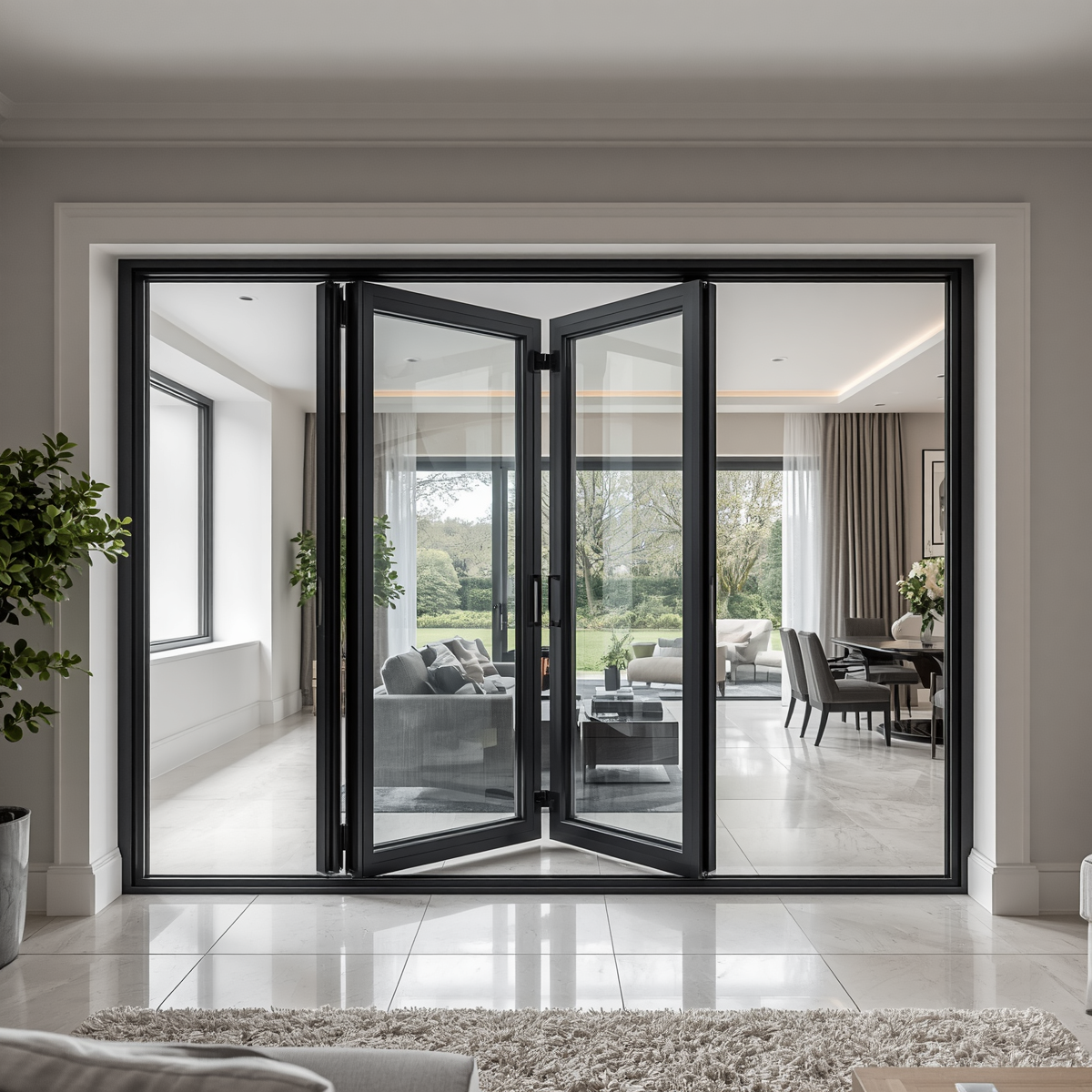96x96 Custom Energy Efficient Aluminum Bifold Door