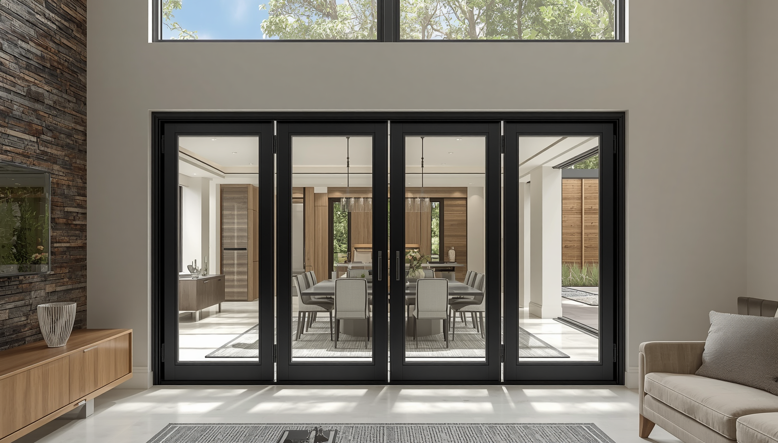 240x80 Custom Energy Efficient Aluminum Bifold Door