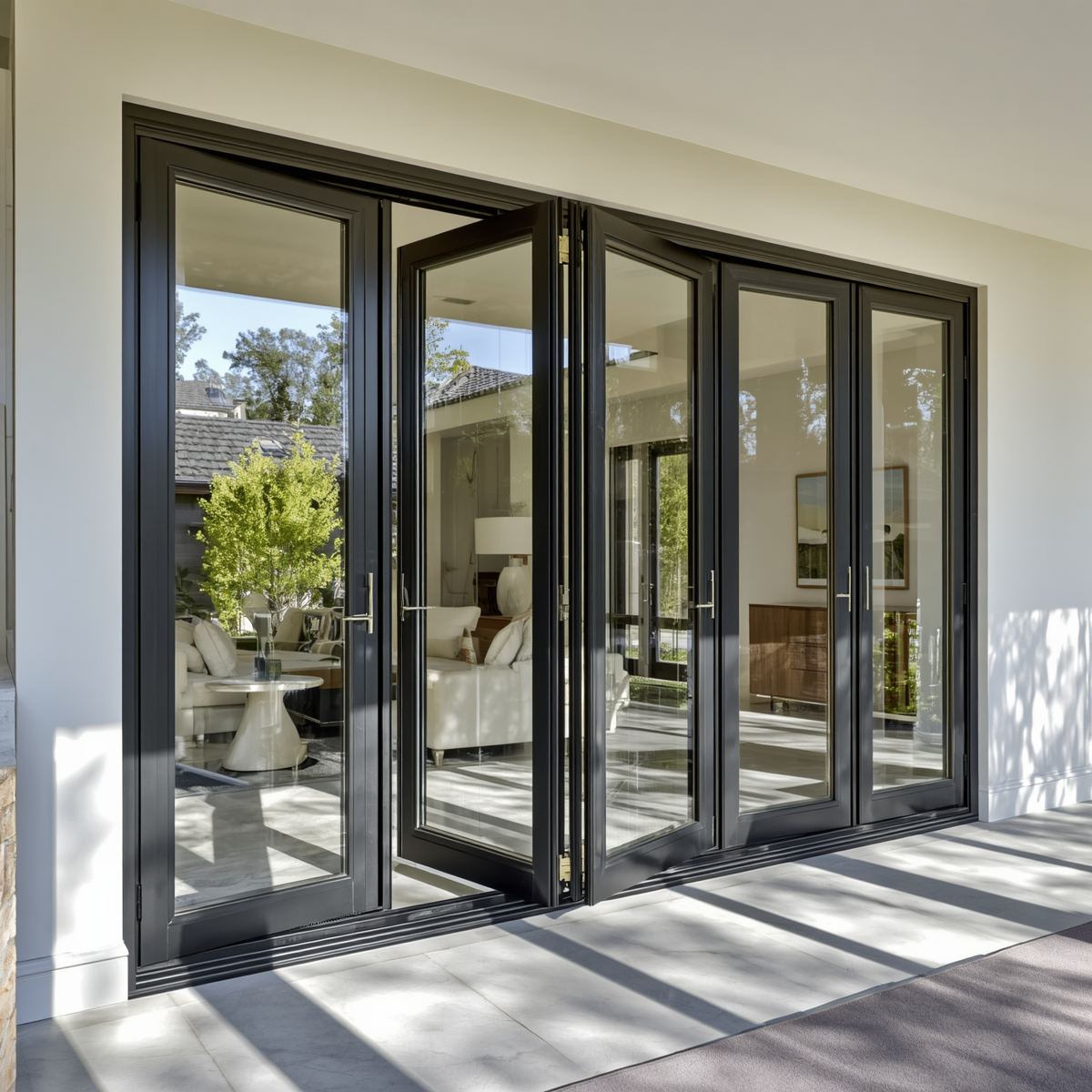 168x80 Custom Energy Efficient Aluminum Bifold Door