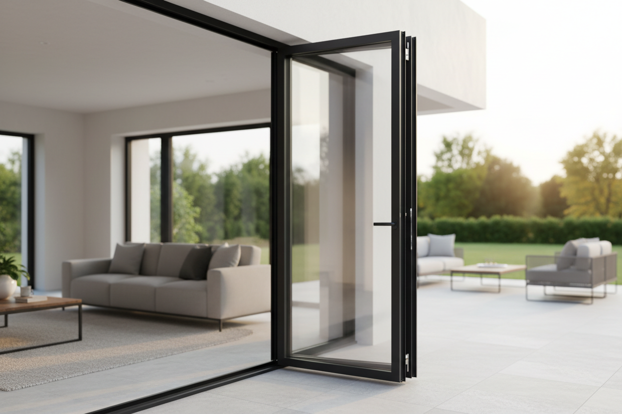 144x80 Custom Energy Efficient Aluminum Bifold Door