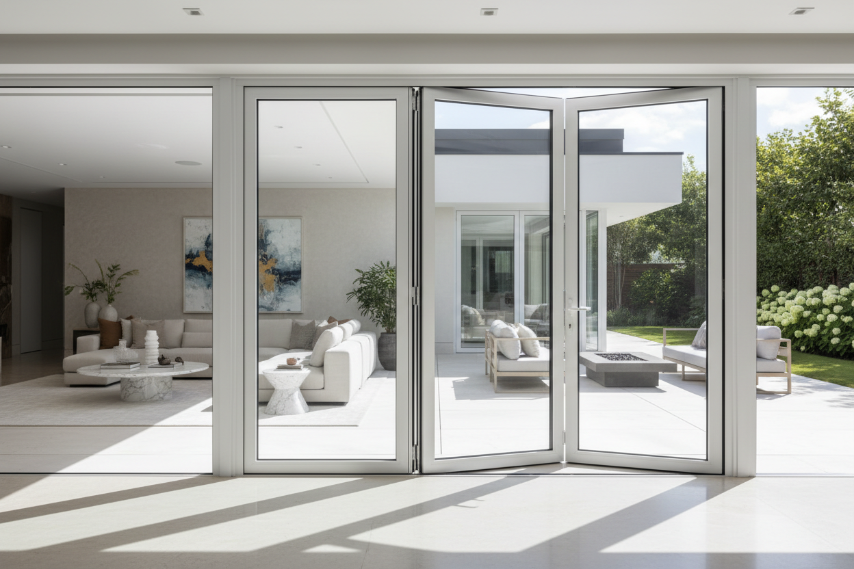 108" x 96" Custom Energy Efficient Aluminum Bifold Door