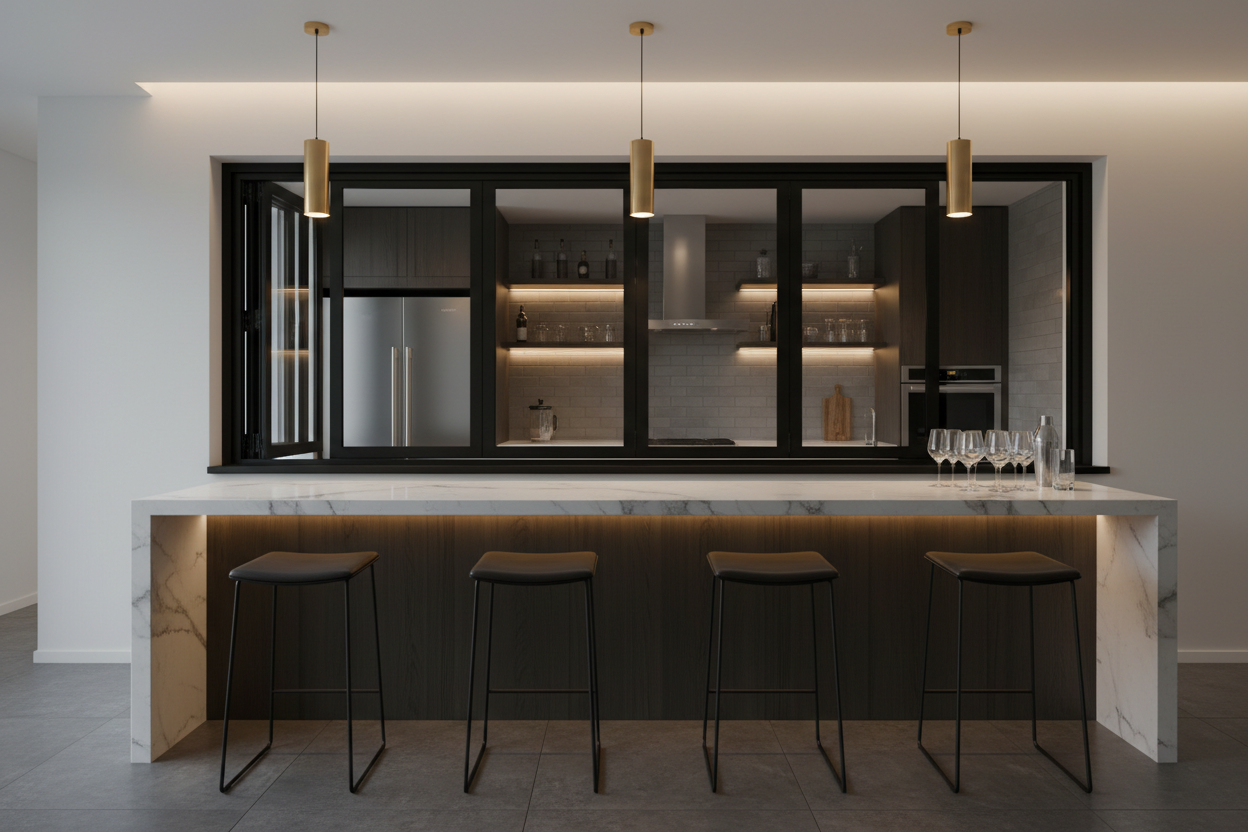 60"x42" Custom Energy-Efficient Aluminum Bifold Window