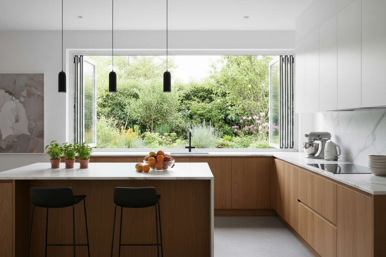 48"x42" Custom Energy-Efficient Aluminum Bifold Window