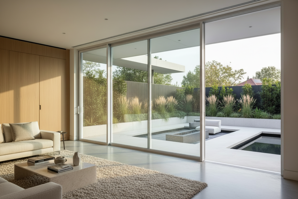 168"x96" Custom Energy-Efficient Aluminum Sliding Doors