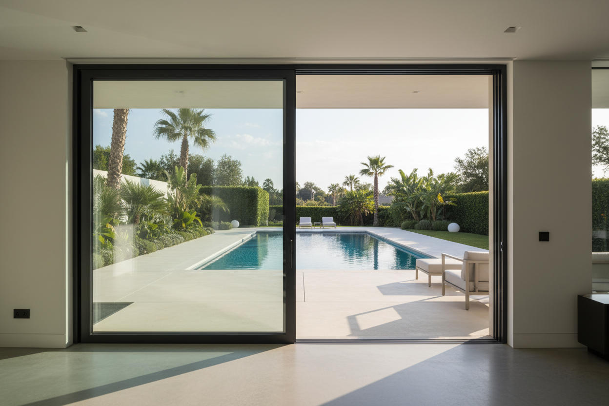 96"x96" Custom Energy Efficient Aluminum Sliding Doors