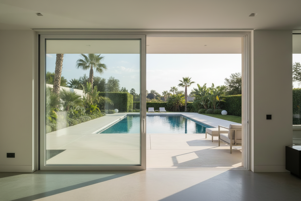 96"x96" Custom Energy Efficient Aluminum Sliding Doors