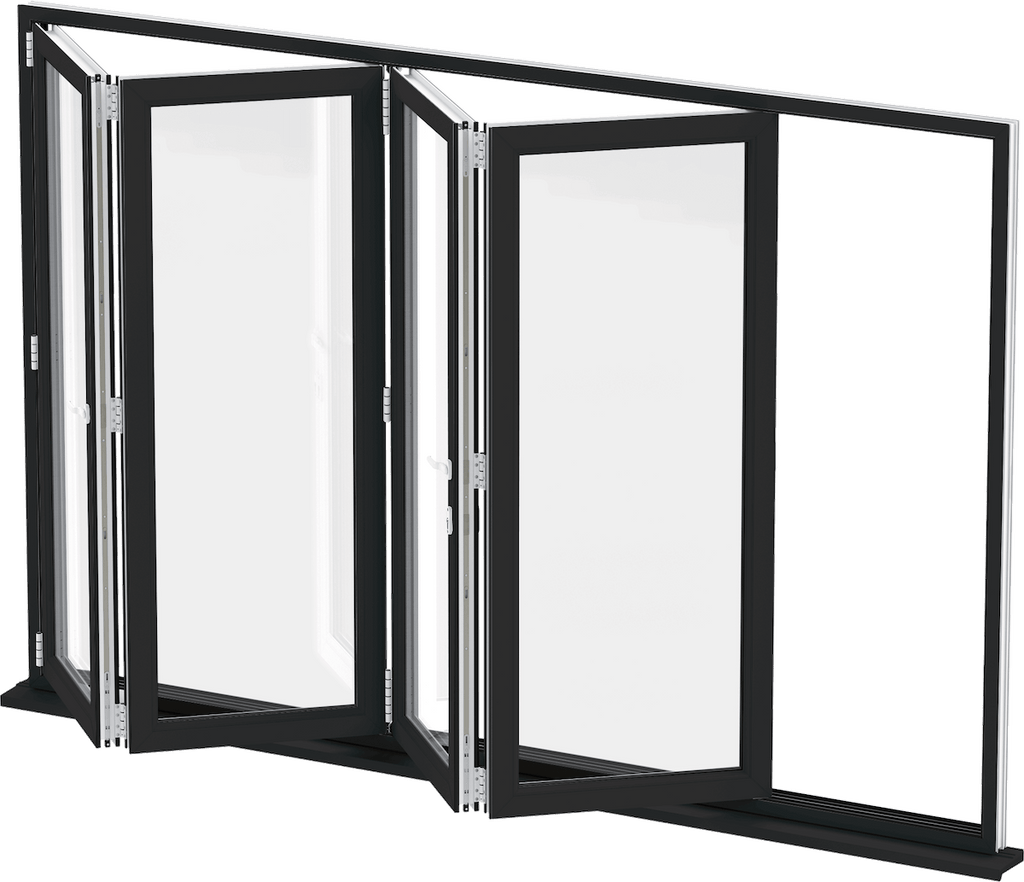 Gomez Doors Aluminum Bifold Window 72"Wx36"H - OUT SWING FROM EXTERIOR VIEW image 0
