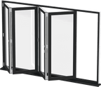 Gomez Doors Aluminum Bifold Window 72"Wx36"H - OUT SWING FROM EXTERIOR VIEW image 0