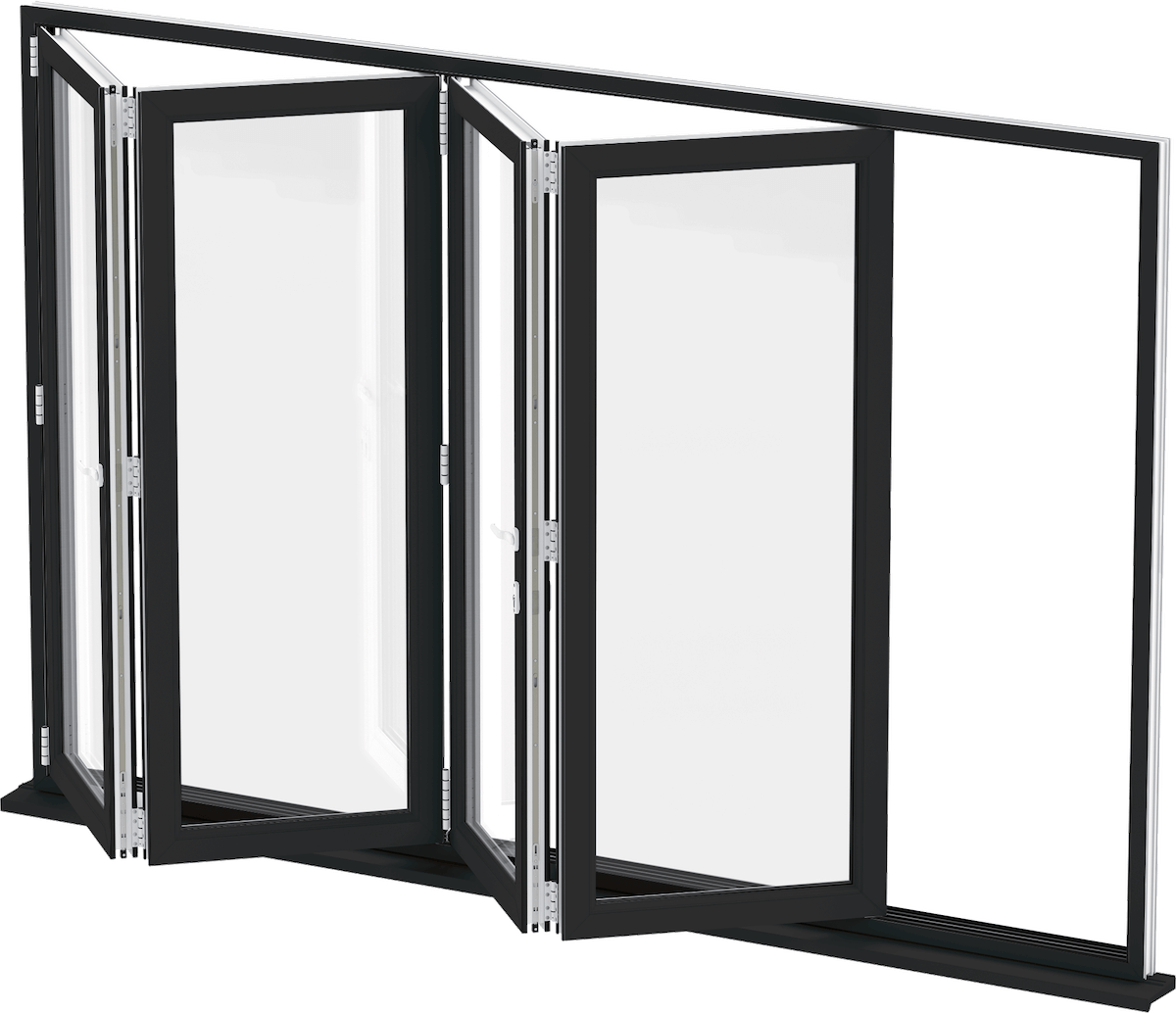 Gomez Doors Aluminum Bifold Window 72"Wx36"H - OUT SWING FROM EXTERIOR VIEW image 0