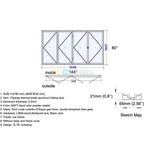 Aluminum Bifold Door 144"Wx80"H - OUT SWING FROM EXTERIOR VIEW image 8